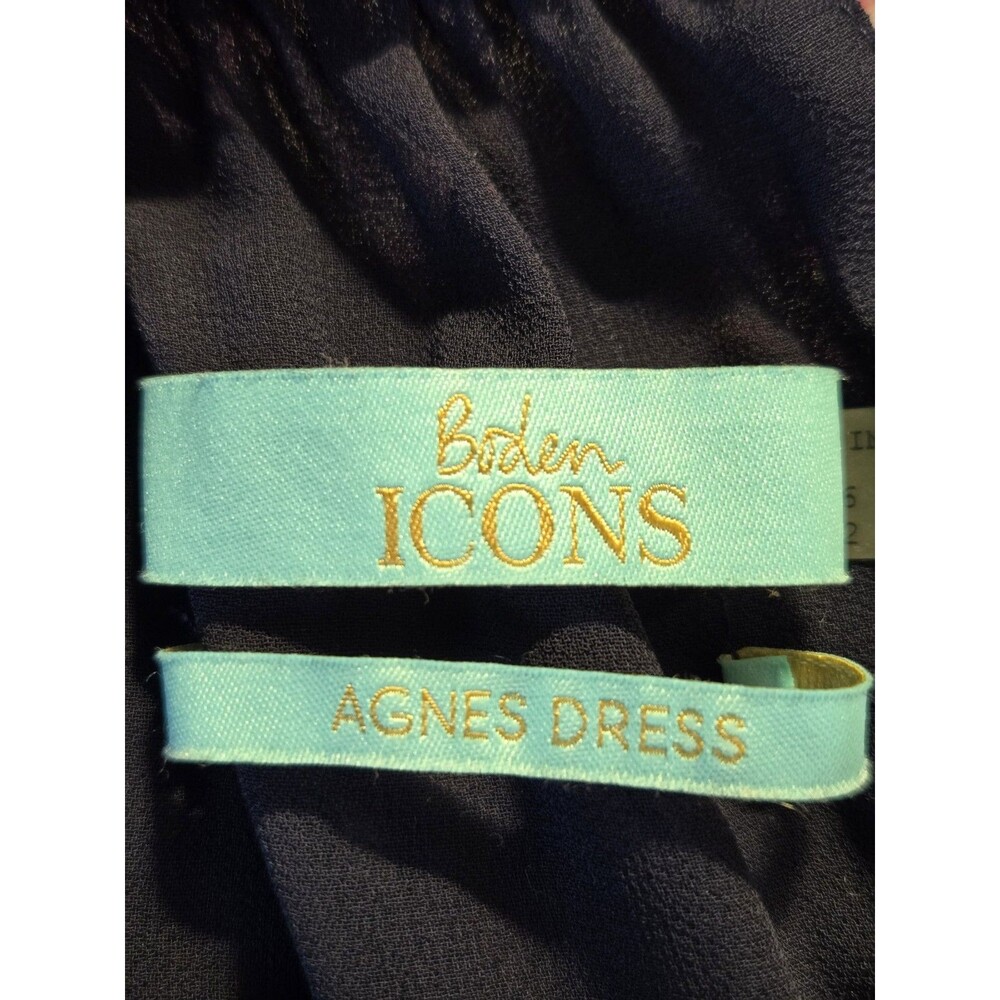 Boden Icons Agnes Dress Navy Floral Halter Midi Keyhole Size US 12 UK 16 Silk - Picture 8 of 13
